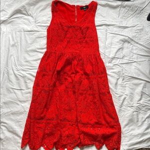 Elegant orange Lace Dress